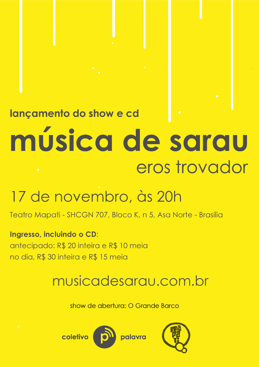 Lançamento do show e cd Música de Sarau
